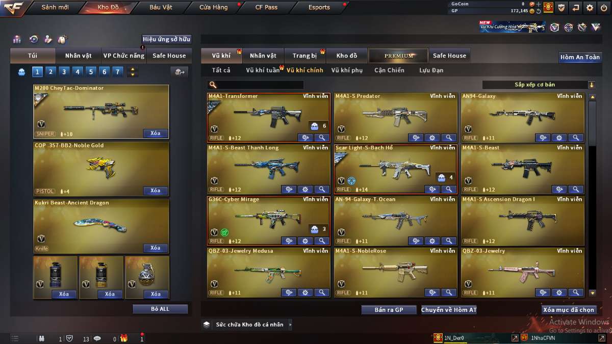 shop acc cf uy tin gia re